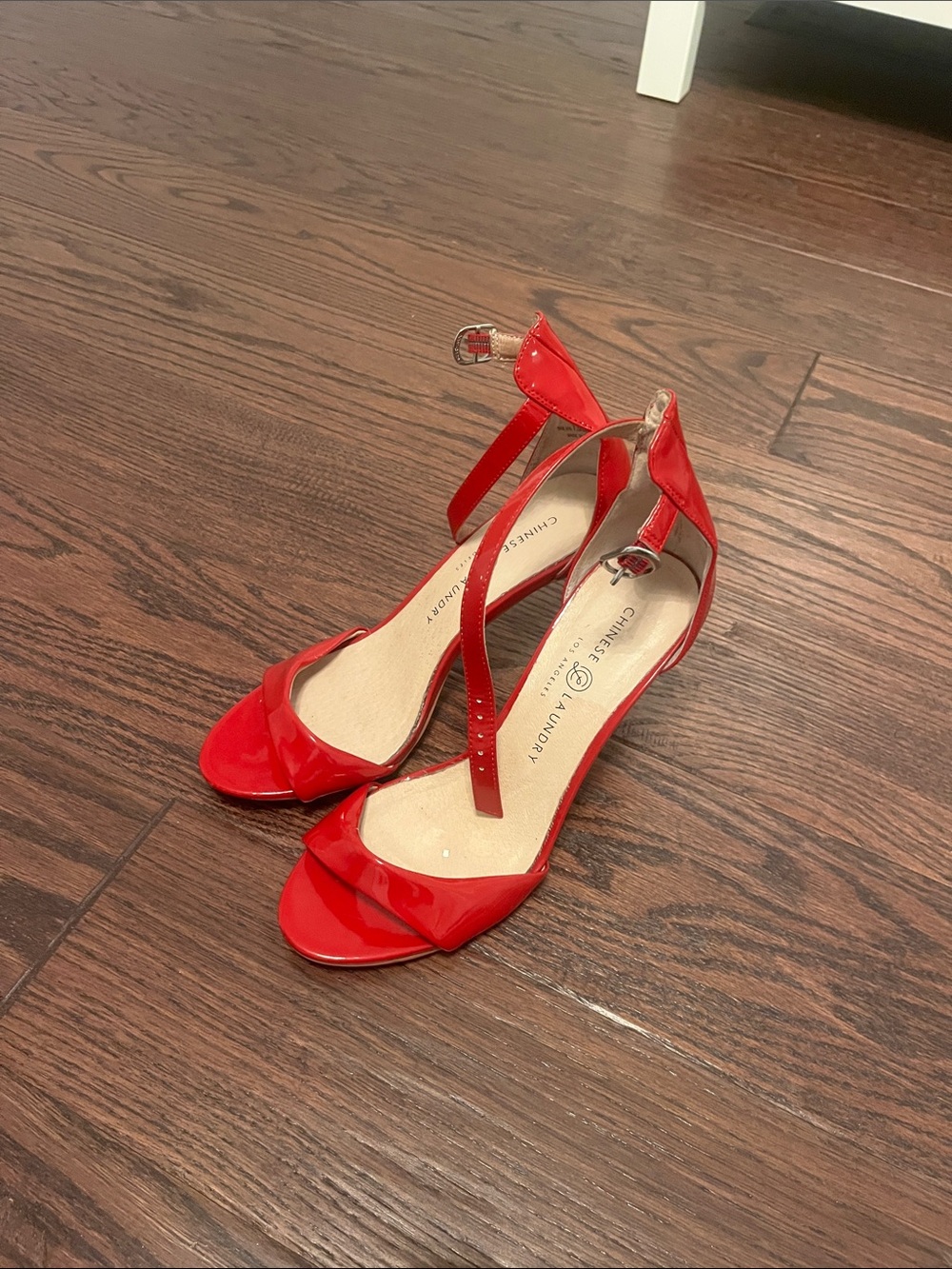 Chinese Laundry Red Patent T-Strap Heels